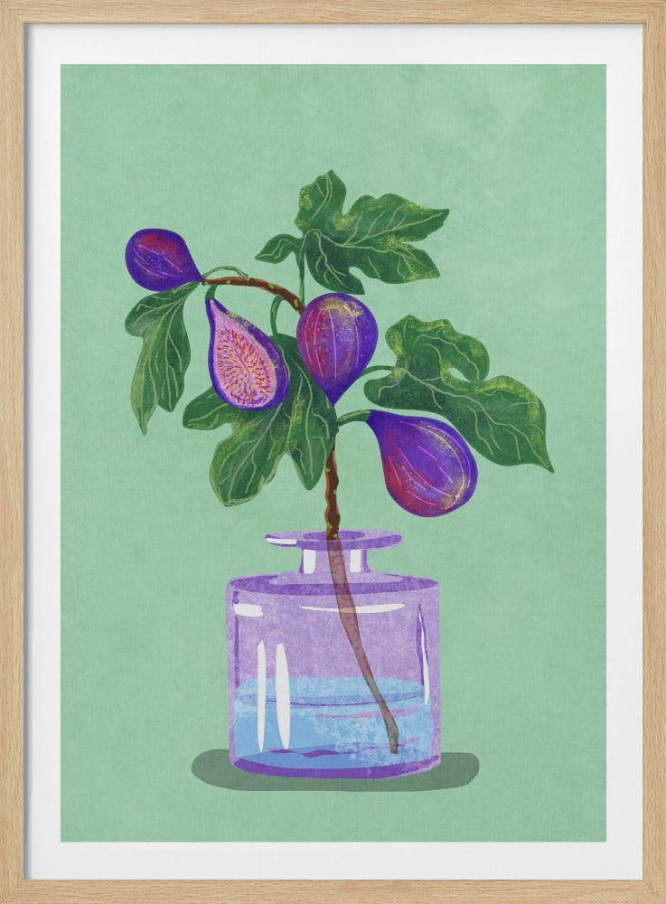 Figs Branch In Vase | Poster