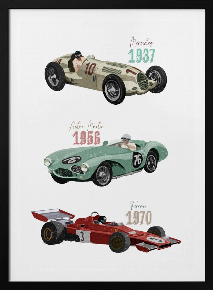Vintage Racecars | Poster