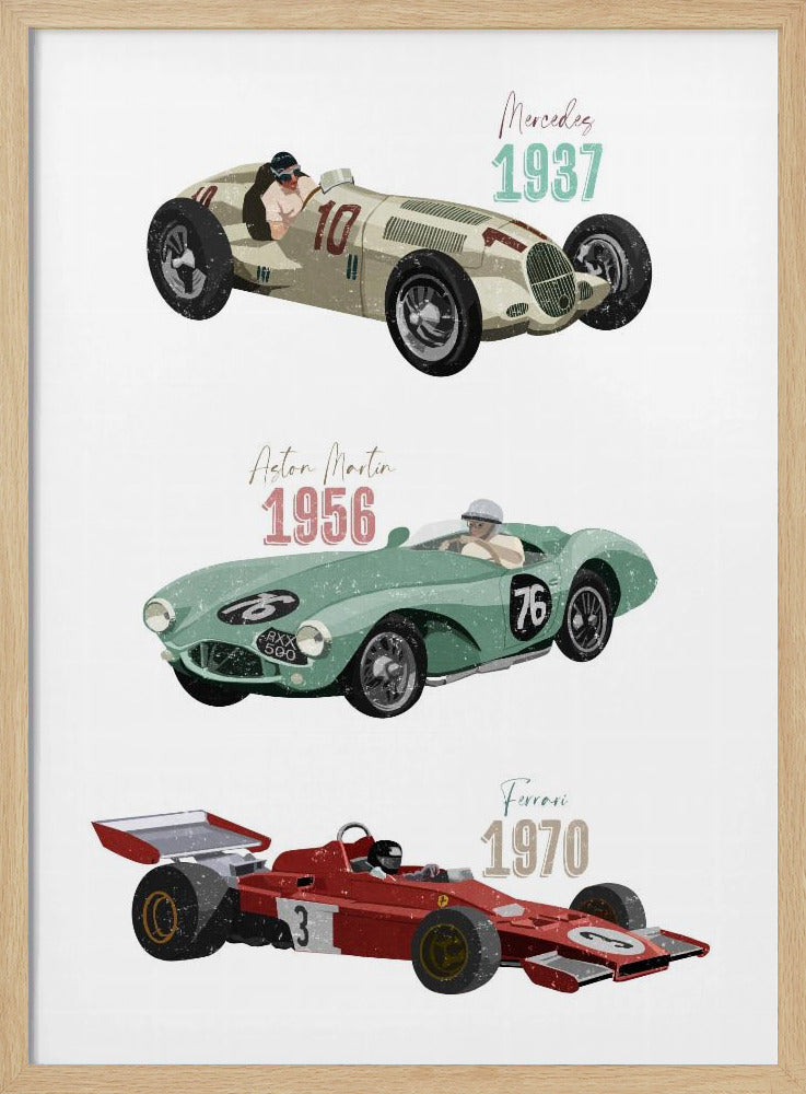 Vintage Racecars | Poster