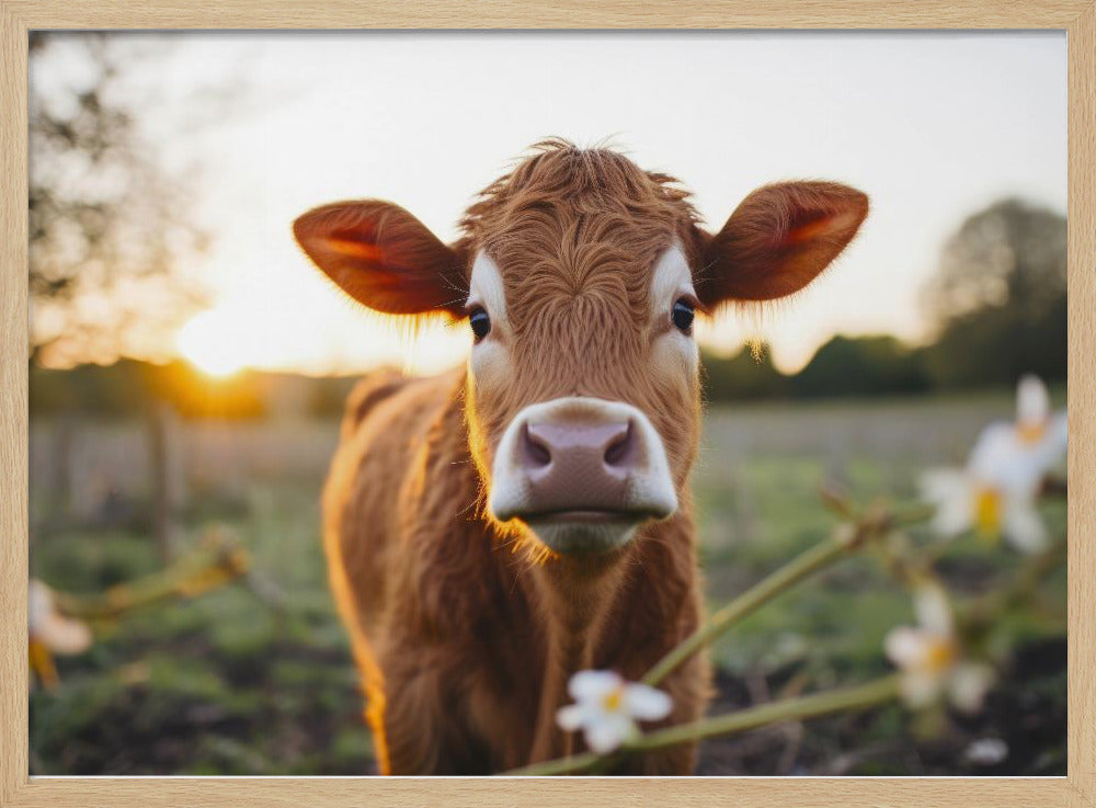 Cow at Sunrise | Poster