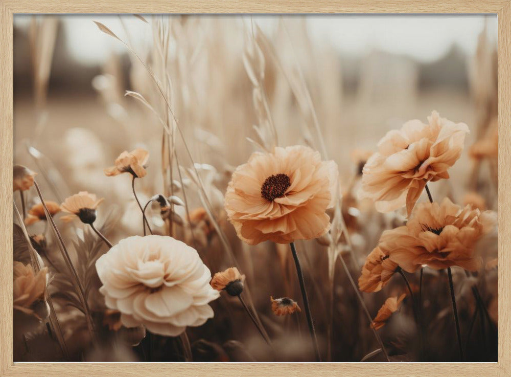 Sepia Blooms | Poster
