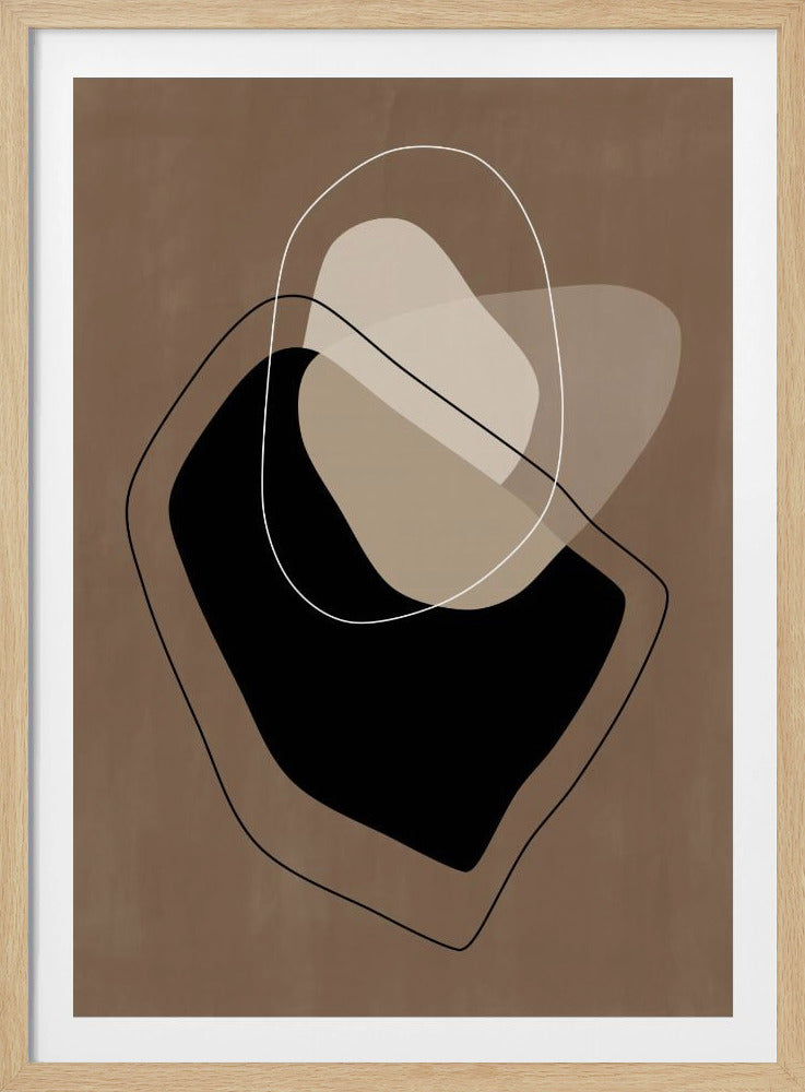 Layered Organic Shapes in Neutral Tones | Poster