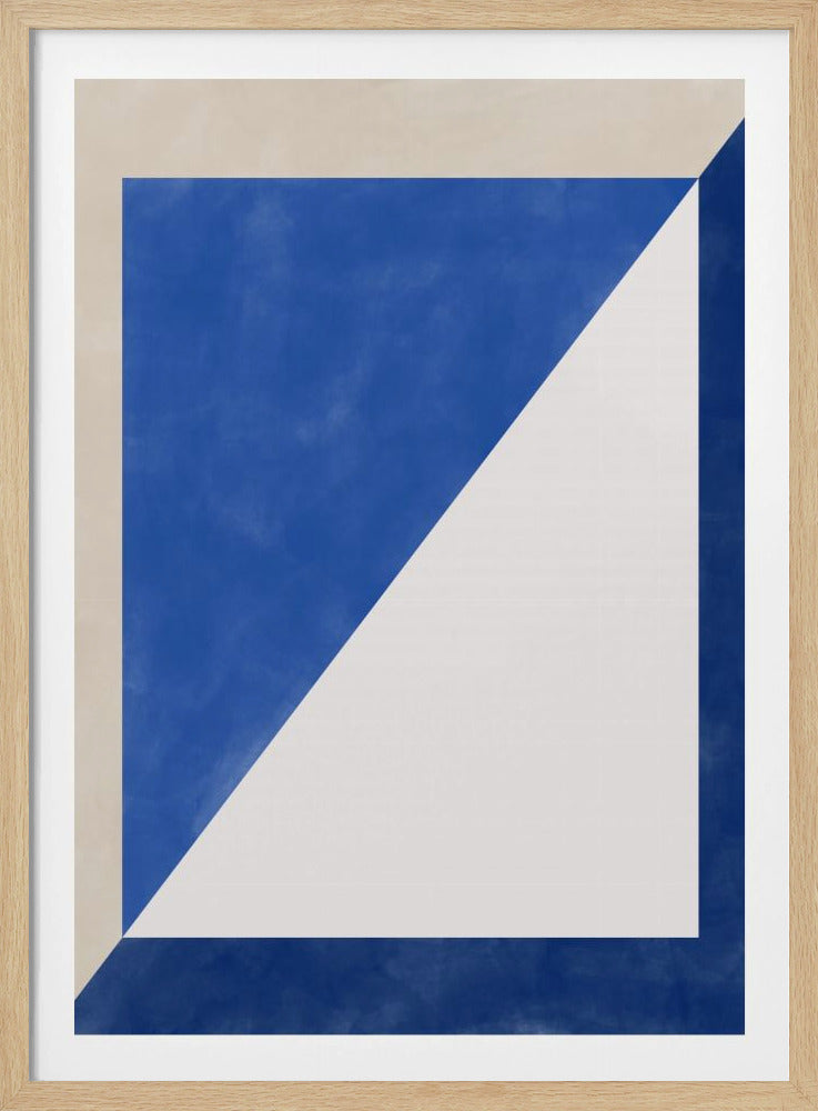 Blue Geometric Play | Poster