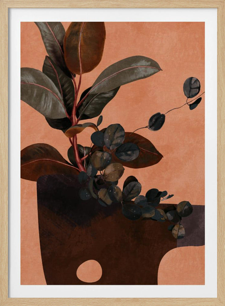 Leaves More 6 Red | Poster