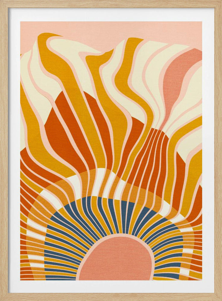 Rainbow Plus Shapes  Blue Mustard12 | Poster