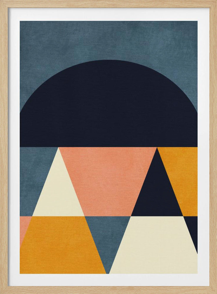 Rainbow Plus Shapes  Blue Mustard4 | Poster