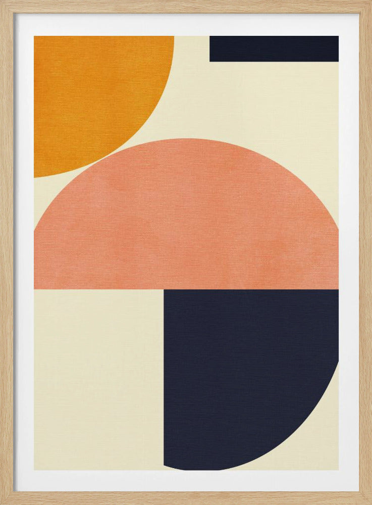 Rainbow Plus Shapes  Blue Mustard2 | Poster