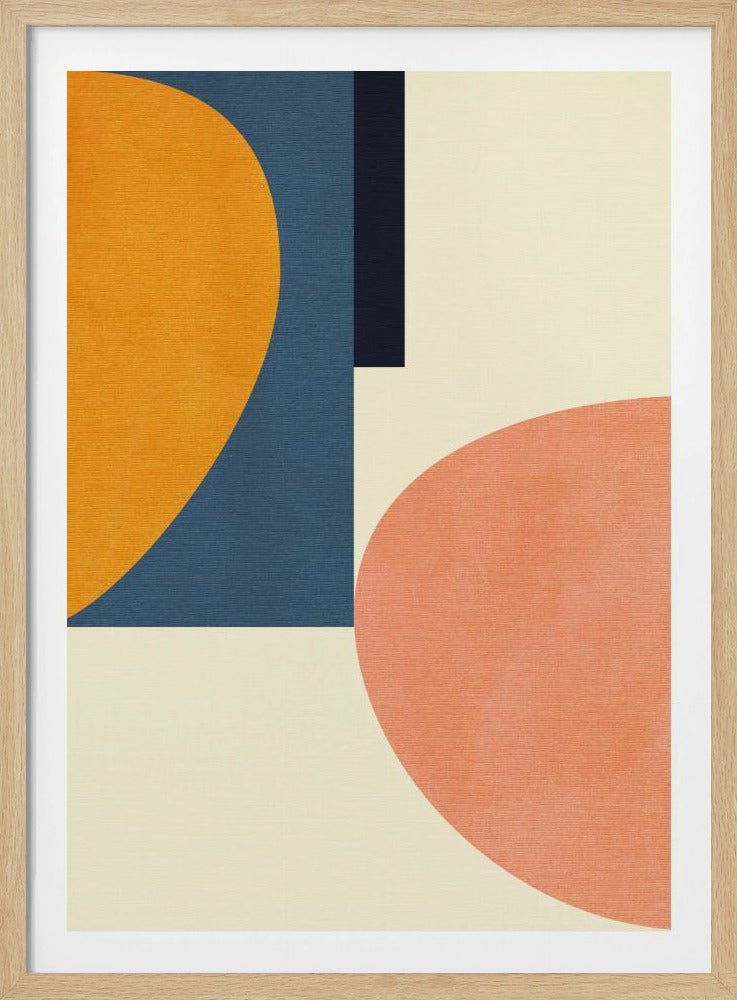 Rainbow Plus Shapes  Blue Mustard1 | Poster