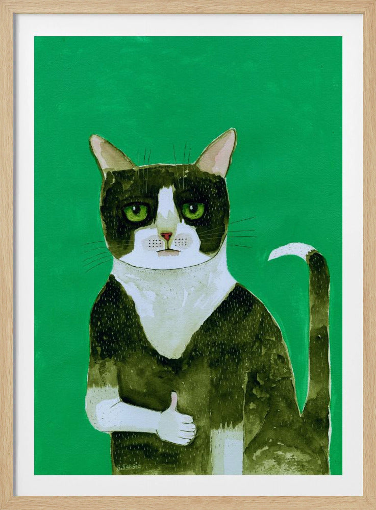 Tuxedo Cat Thumbs Up | Poster