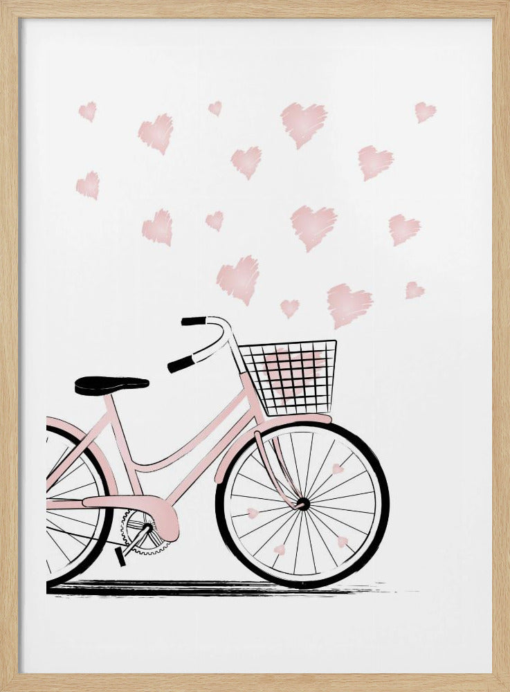 Bike with Hearts | Poster