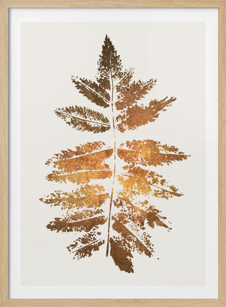 Oak Leaf Print (gold) | Poster