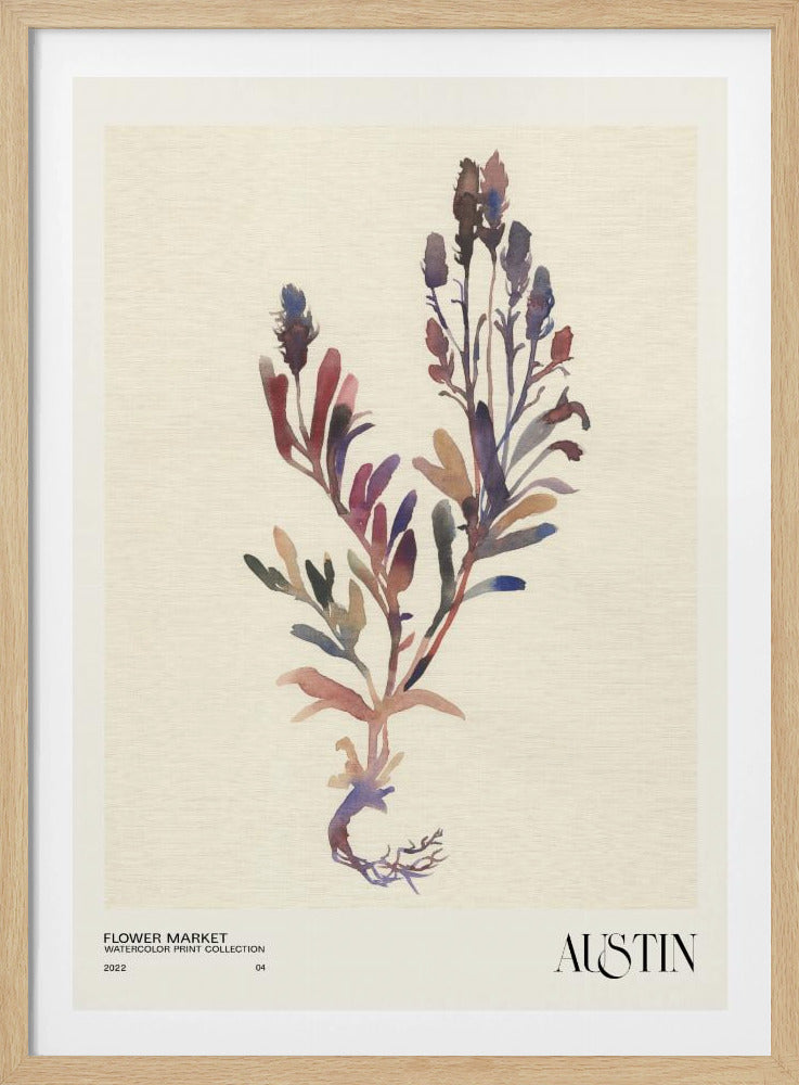 Watercolor print collection. Flower market - Austin | Poster