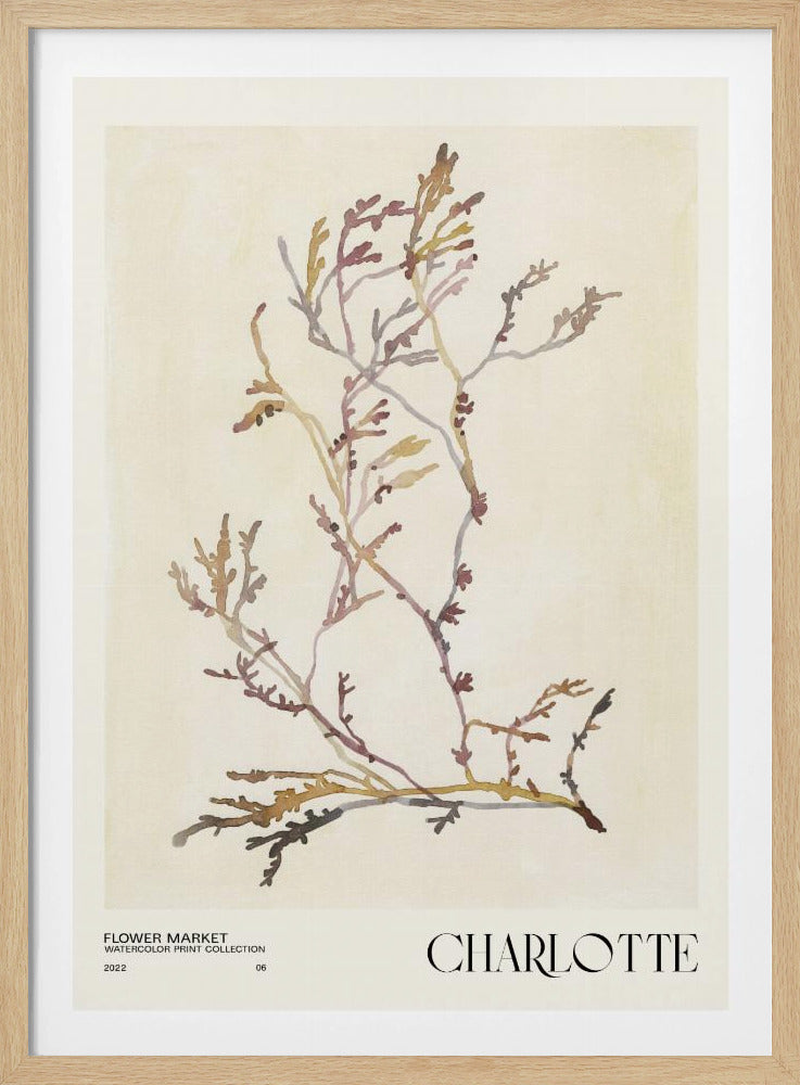 Watercolor print collection. Flower market - Charlotte | Poster