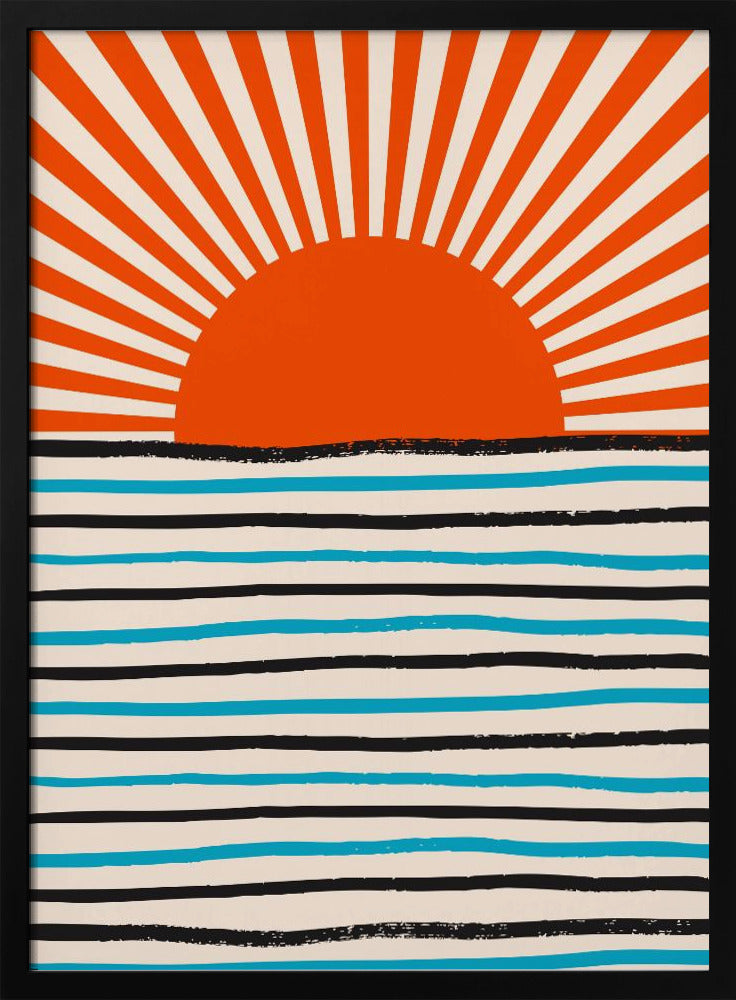 Red Sun and Sea | Poster
