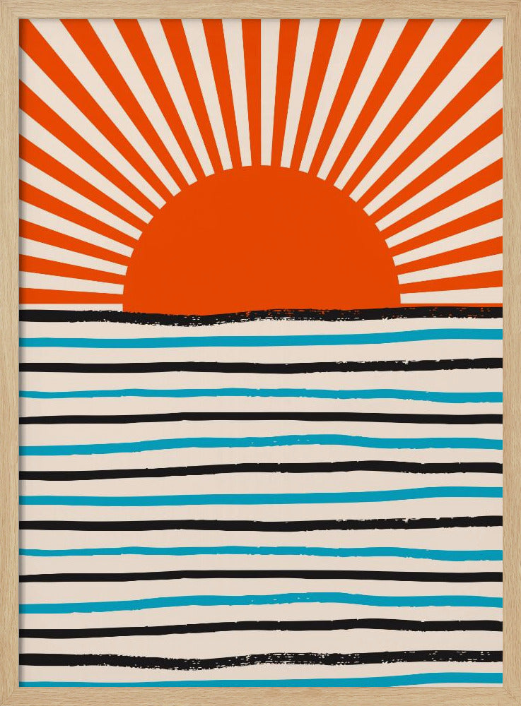 Red Sun and Sea | Poster