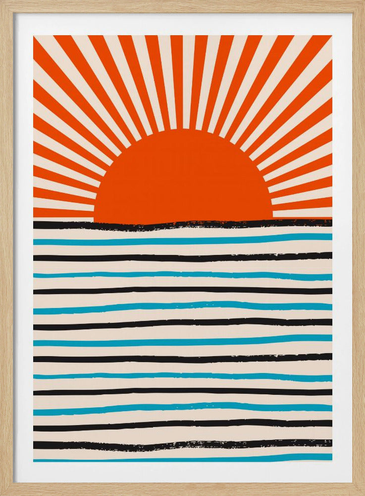 Red Sun and Sea | Poster