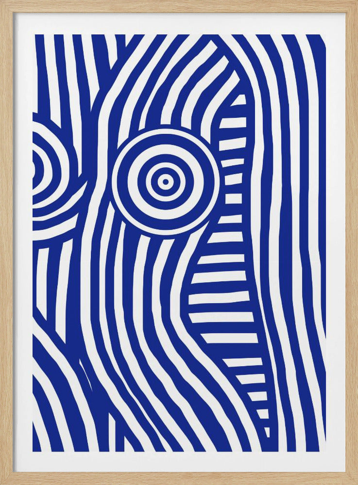 Front Blue and White Striped Nude | Poster
