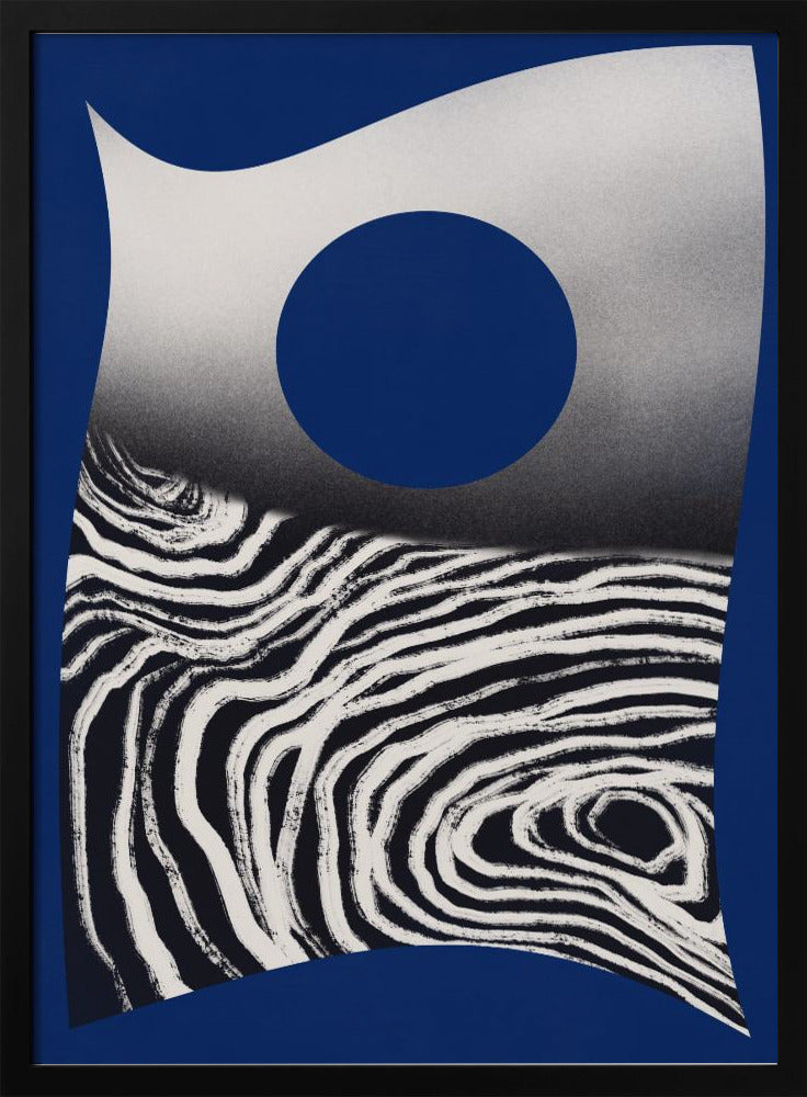 Zebra Moon Wave | Poster