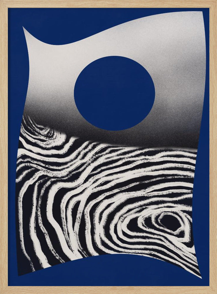 Zebra Moon Wave | Poster
