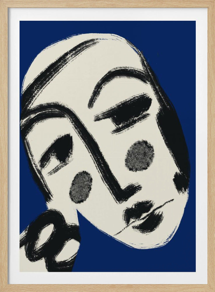 Resting Portrait In Blue | Poster