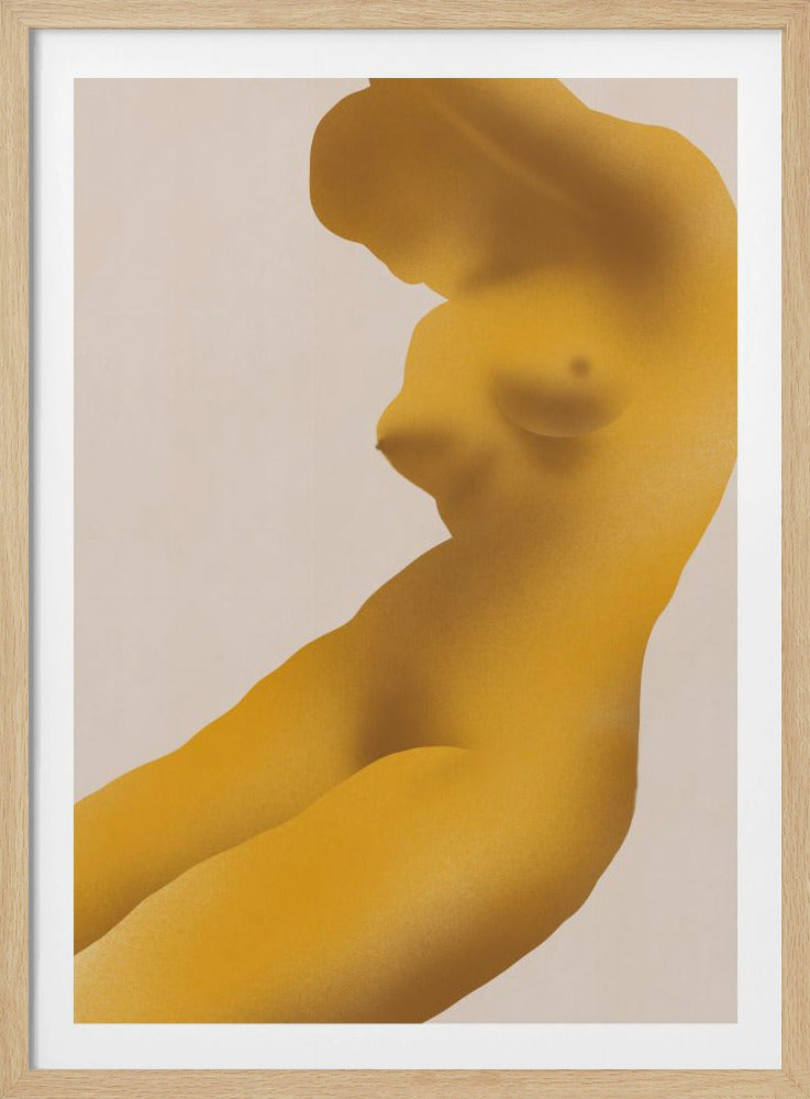 Golden Color Nude Abstract | Poster