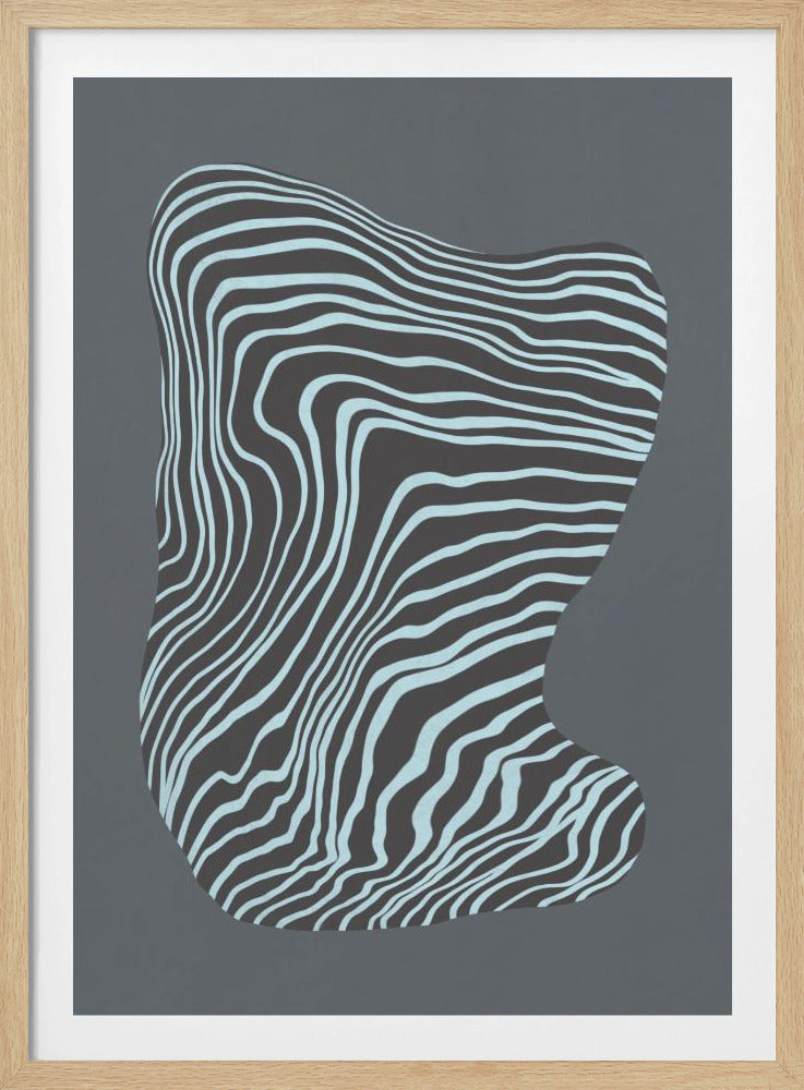 Line art confined in space-grey | Poster