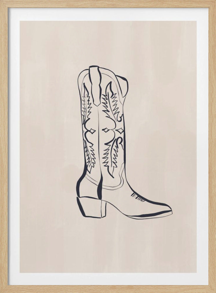 Cowboy Boots By Ivy Green Illustrations | Poster