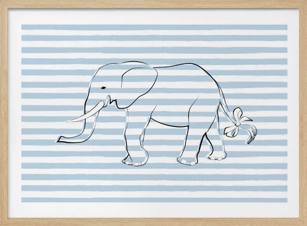 Striped Elephant Bow | Poster