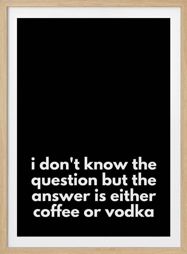 Coffee or Vodka Dilemma | Poster