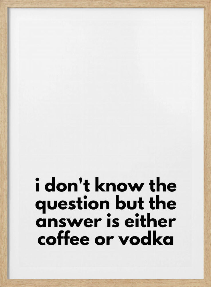 Coffee or Vodka Dilemma | Poster