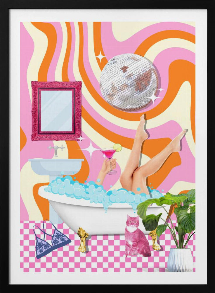 Groovy Bathtub Bliss | Poster