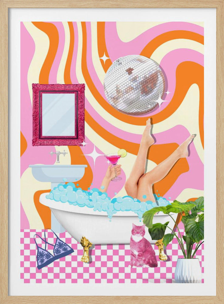 Groovy Bathtub Bliss | Poster