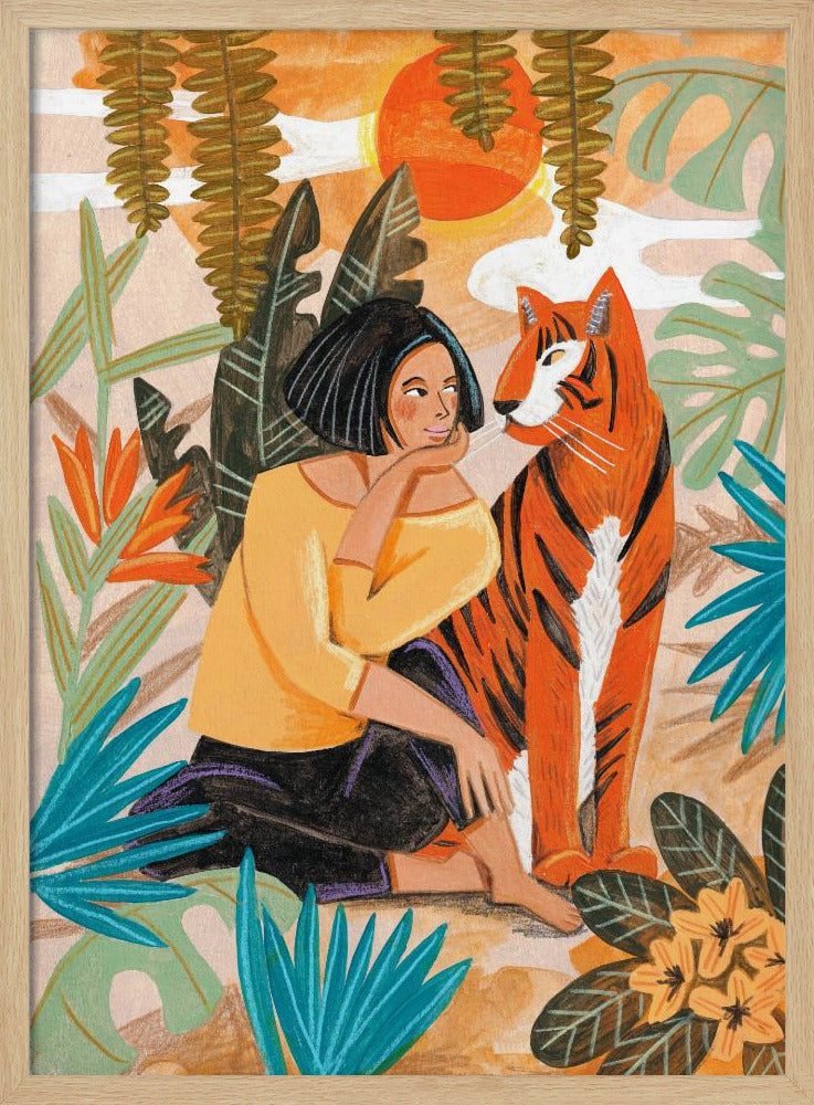 Woman with Tiger | Poster