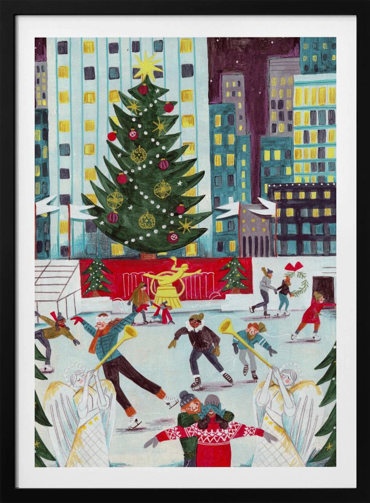 Ice skating at Rockefeller center | Poster