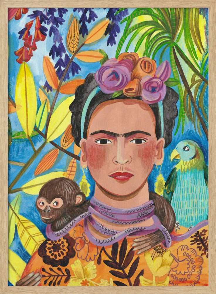 Frida and her parrots | Poster