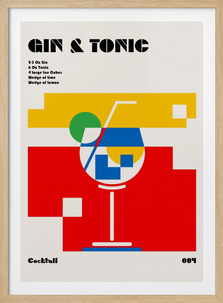 Gin & Tonic Bauhaus Cocktail | Poster