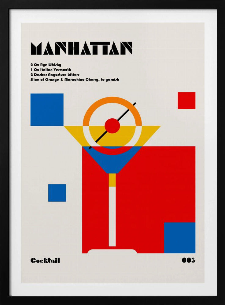 Manhattan Bauhaus Cocktail | Poster