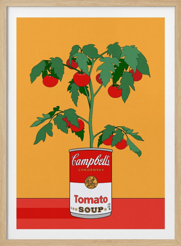 Campbells Soup Tomato Plant Retro Illustration | Poster
