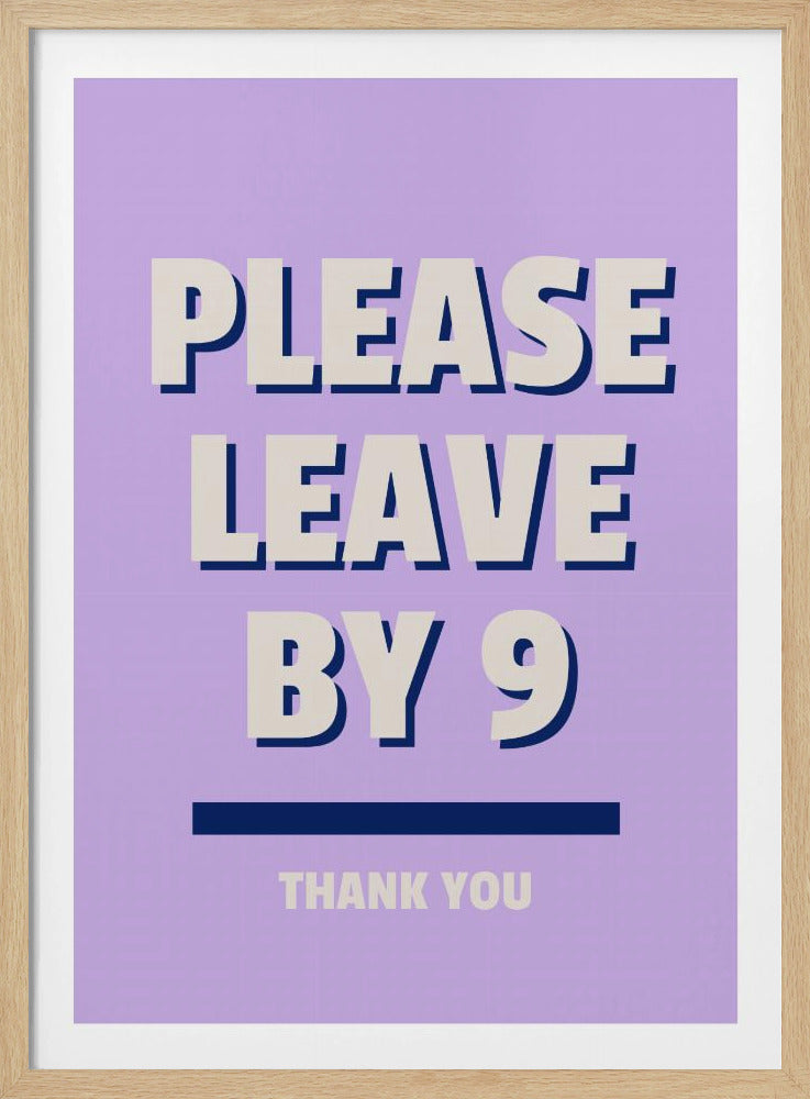 Out by Nine | Poster