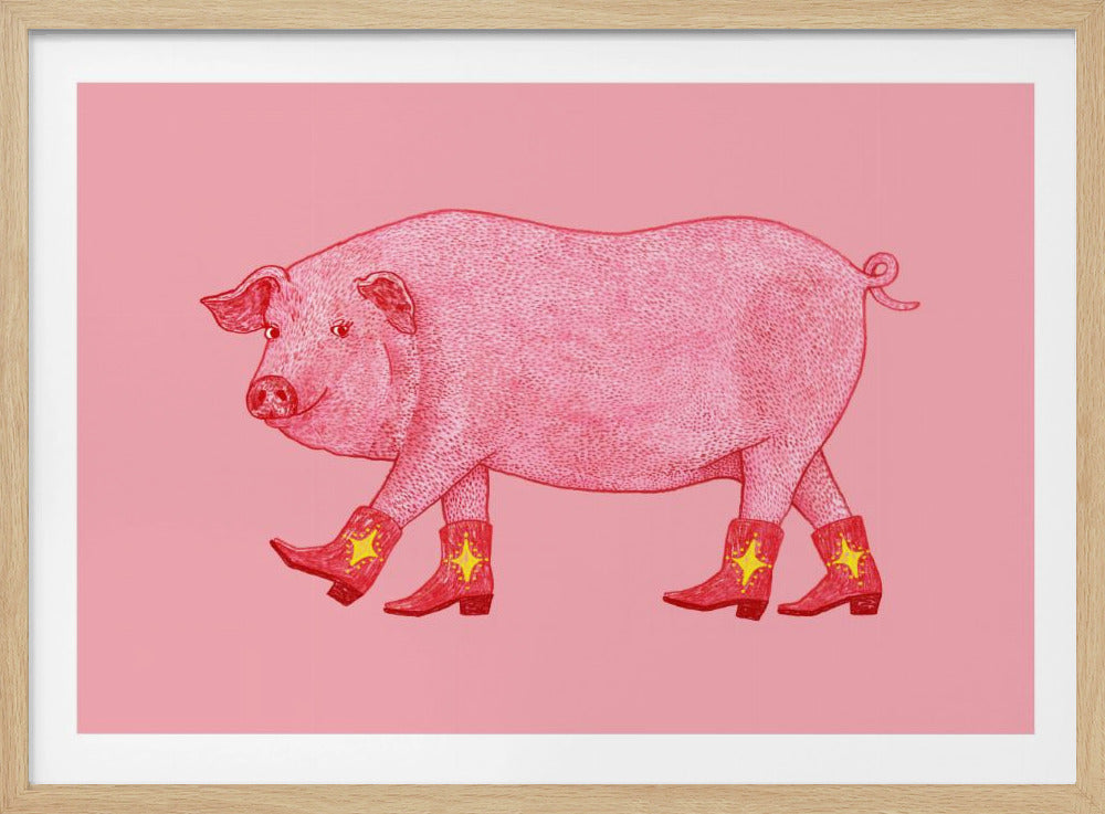 Marjorie the Cowgirl Pig | Poster