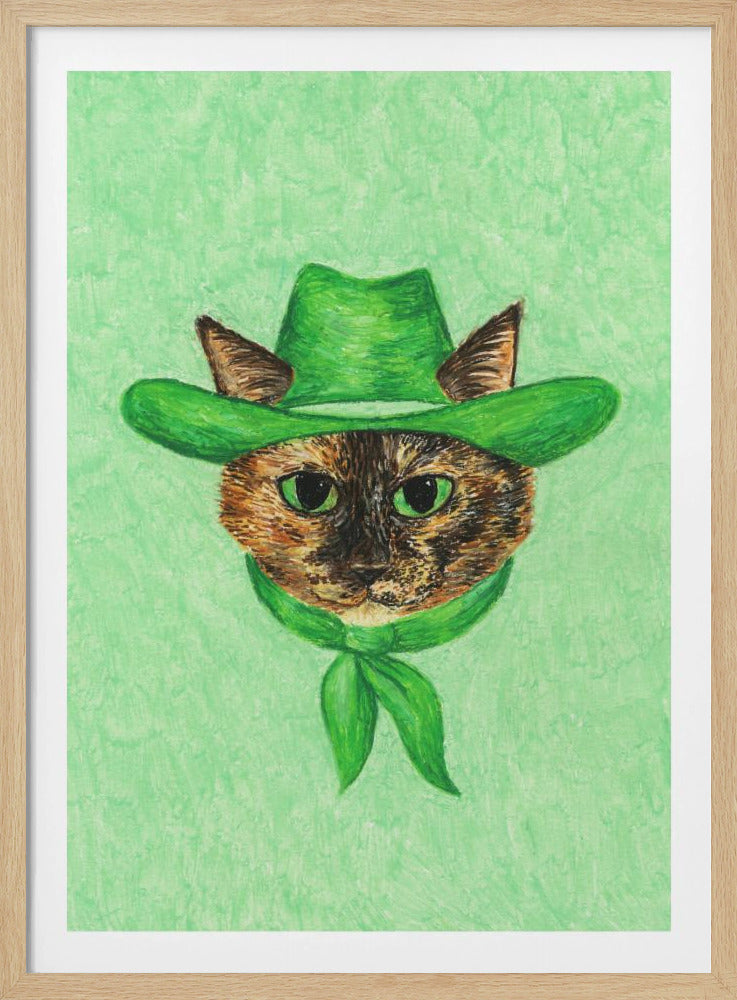 Tilly The Cowgirl Tortie Cat | Poster