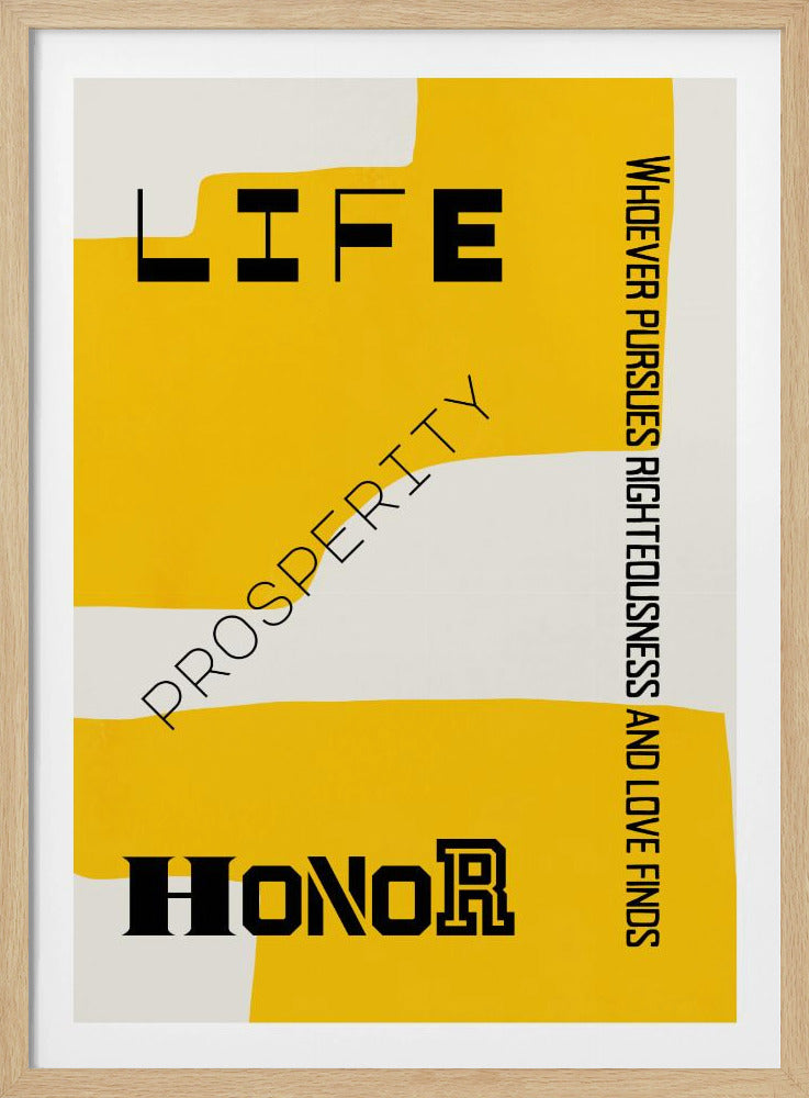 Bible verse - Life prosperity and Honor | Poster