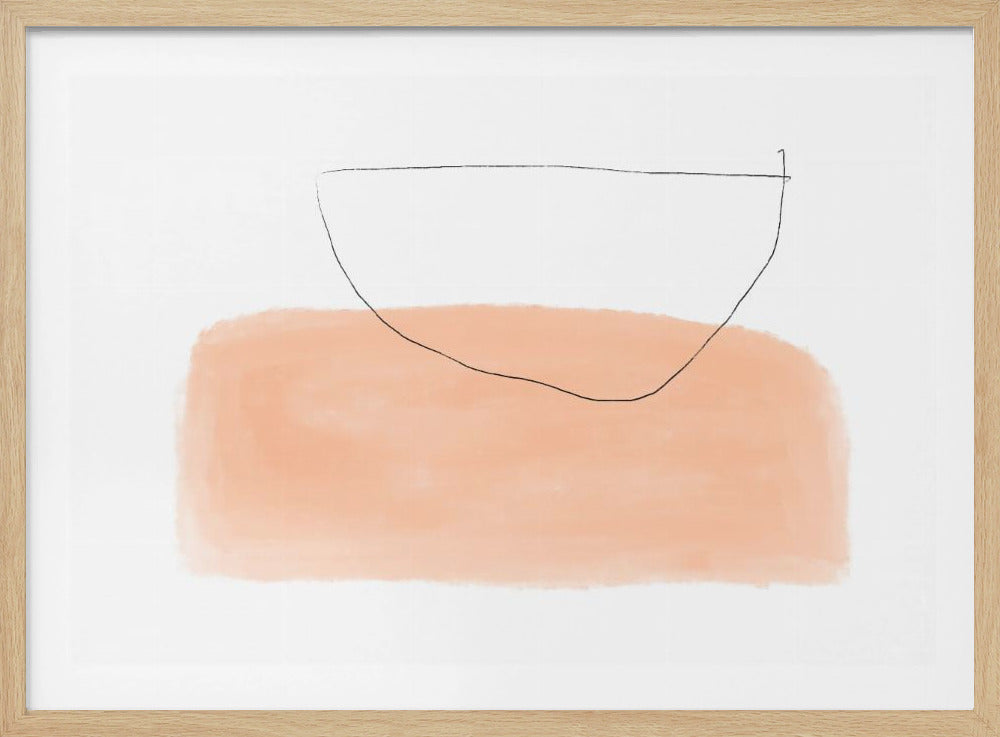 Bowl on Peach Canvas | Poster