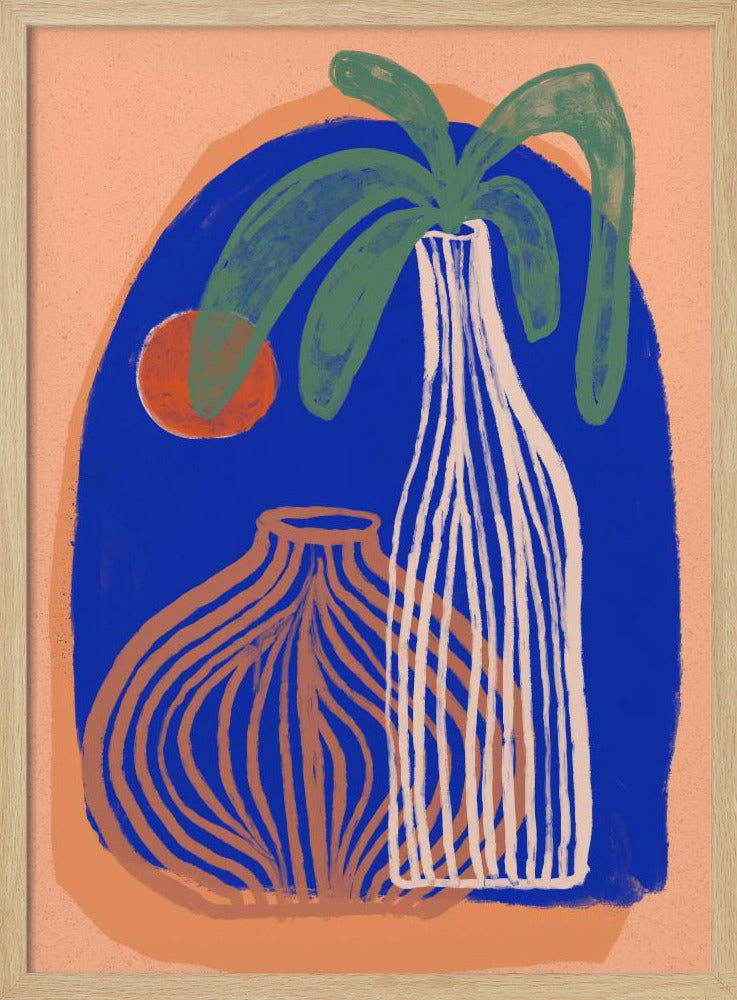 Blue Oasis Vases | Poster