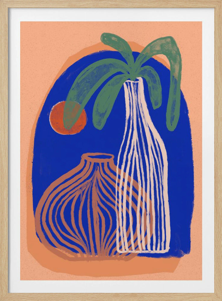 Blue Oasis Vases | Poster