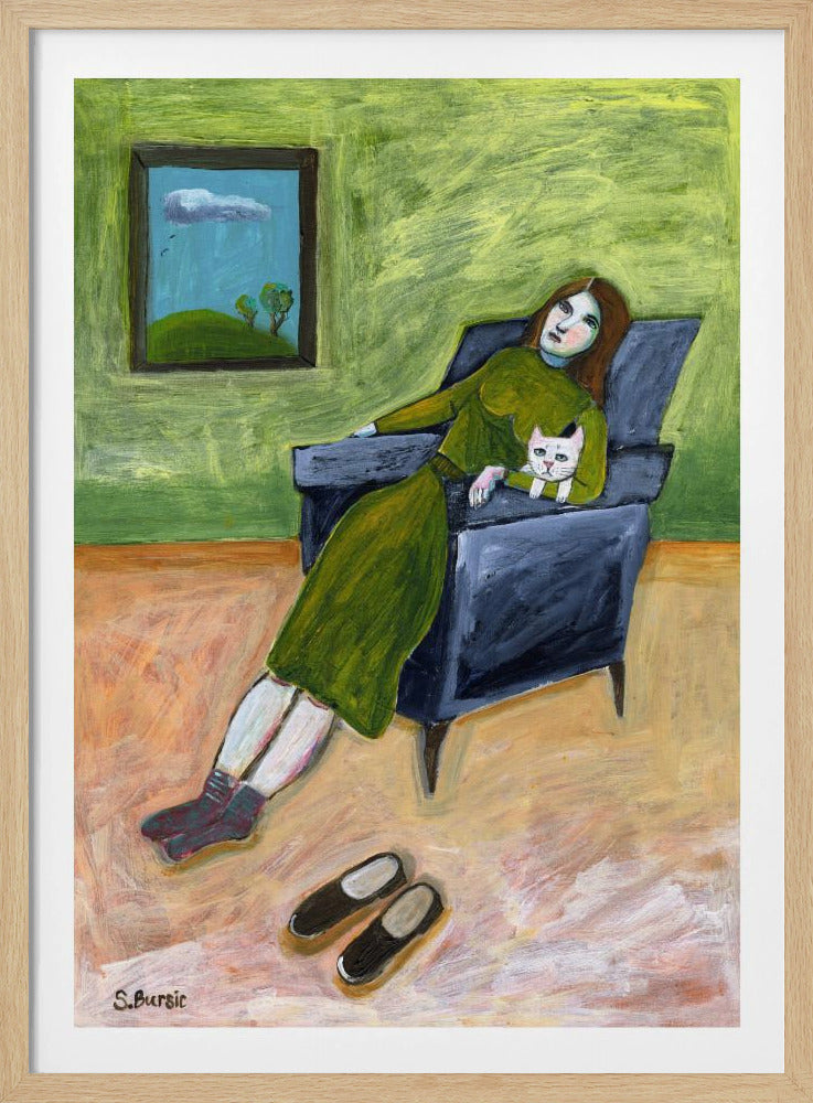 Lady with Cat | Poster