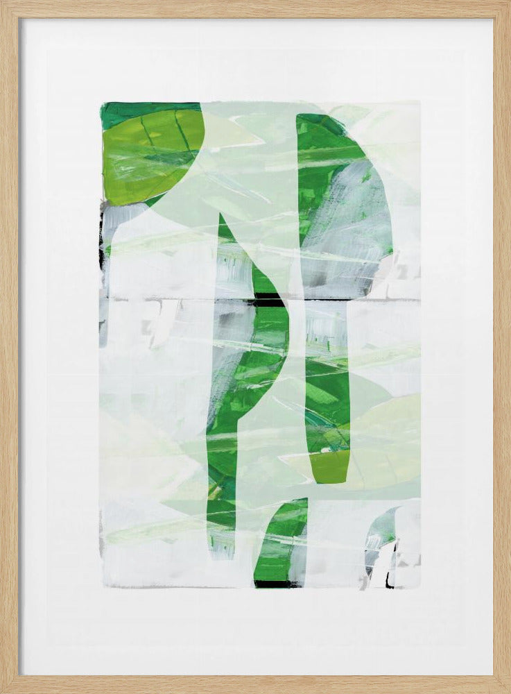 Lime Green Black Abstract No1 | Poster