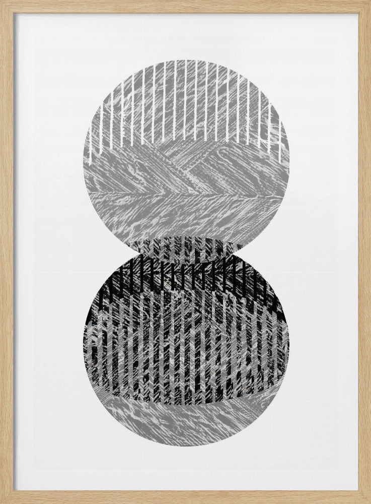 Black Grey Dots Bauhaus No1 | Poster