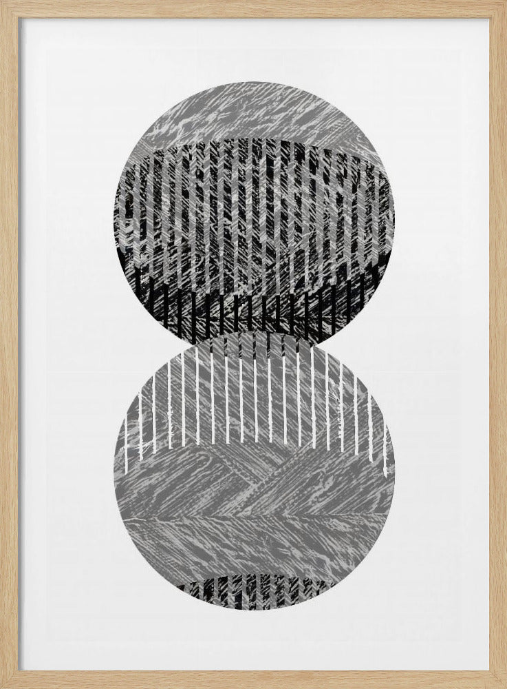 Black Grey Dots Bauhaus No3 | Poster