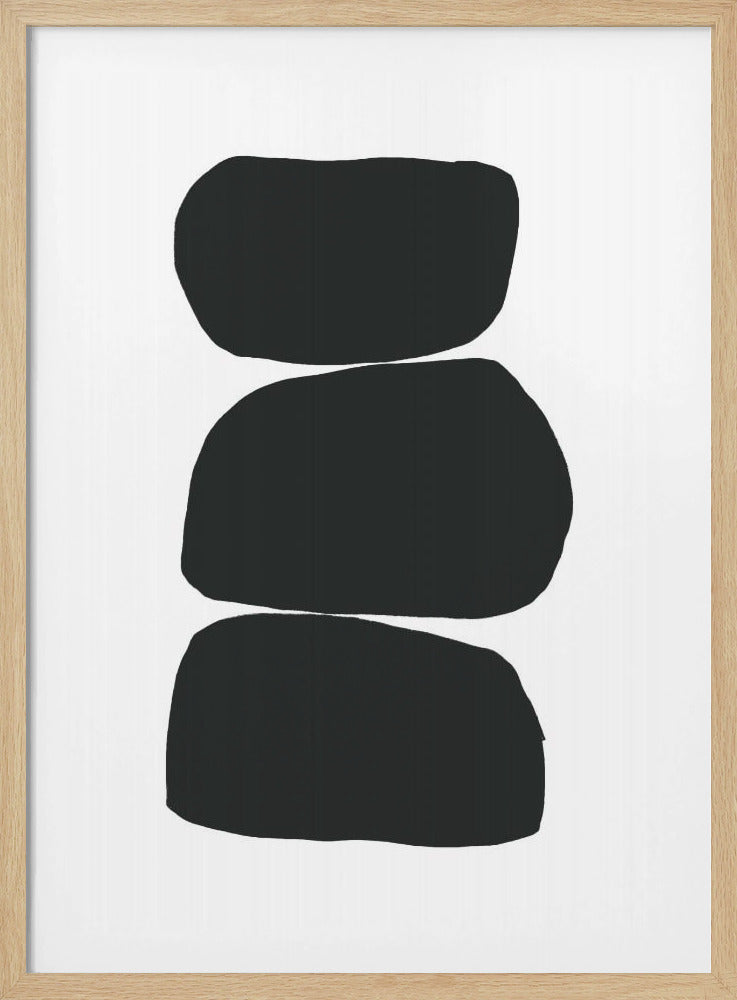 Three Stacked Black Shapes | Poster